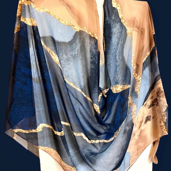 Brand New Soft Crepe Scarf/Shawl/Hijab in Classy Marble Designs ✨ - Picture 10 of 12